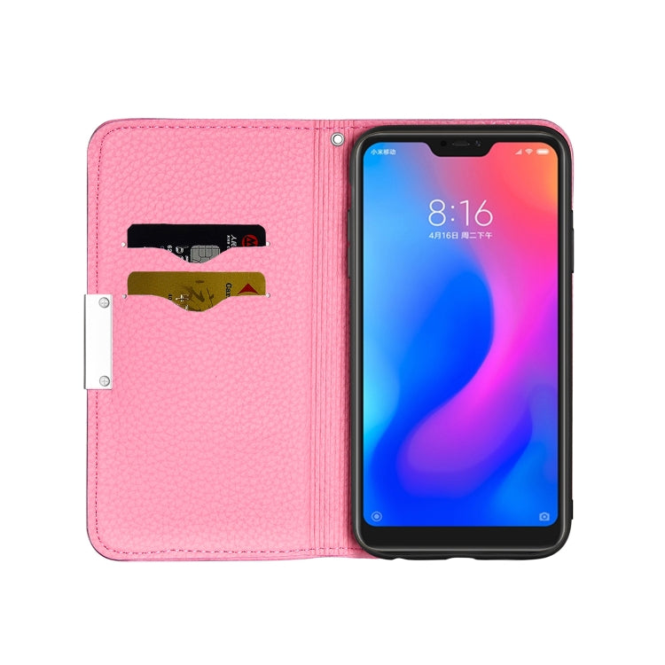 For Xiaomi Redmi Note 6 Pro Litchi Texture Horizontal Flip Leather Case with Holder & Card Slots
