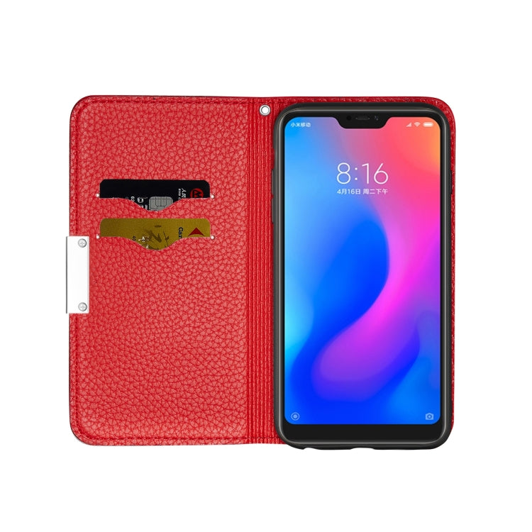 For Xiaomi Redmi Note 6 Pro Litchi Texture Horizontal Flip Leather Case with Holder & Card Slots