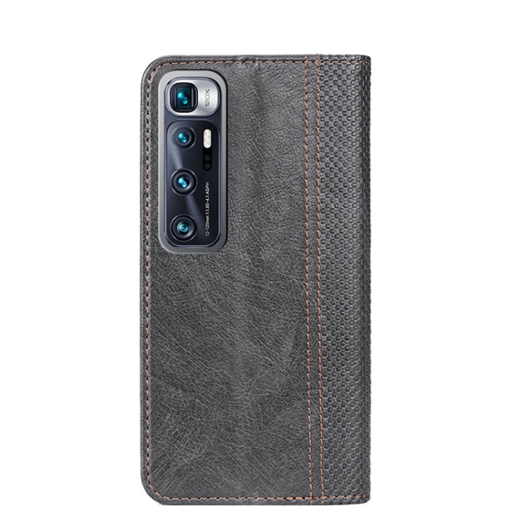 For Xiaomi Mi 10 Ultra Grid Texture Magnetic PU + TPU Horizontal Flip Leather Case with Holder & Card Slot