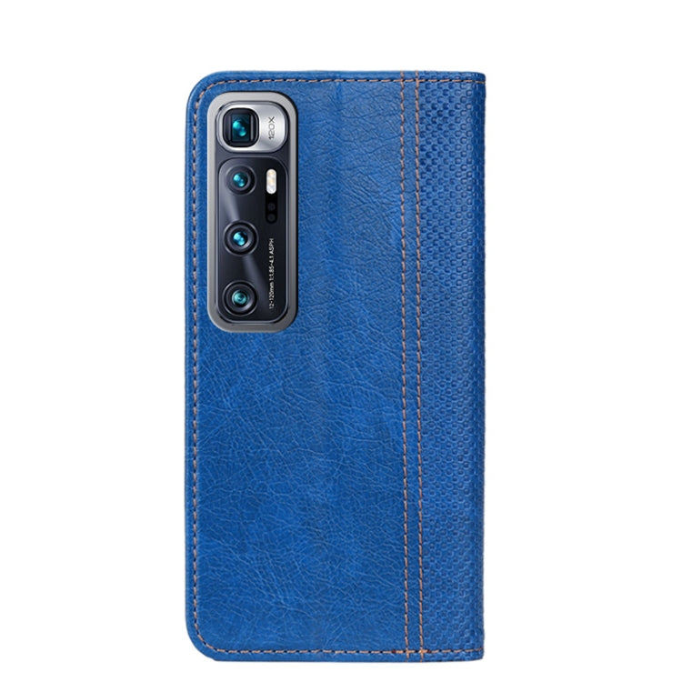 For Xiaomi Mi 10 Ultra Grid Texture Magnetic PU + TPU Horizontal Flip Leather Case with Holder & Card Slot