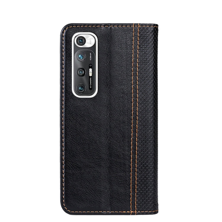 For Xiaomi Mi 10S Grid Texture Magnetic PU + TPU Horizontal Flip Leather Case with Holder & Card Slot
