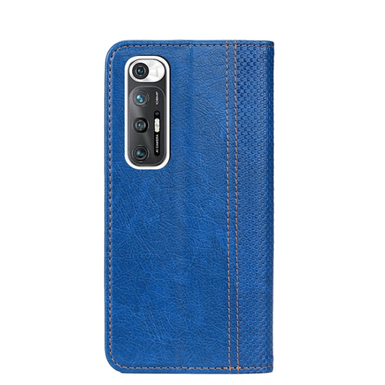 For Xiaomi Mi 10S Grid Texture Magnetic PU + TPU Horizontal Flip Leather Case with Holder & Card Slot