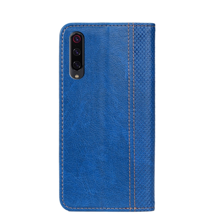 For Xiaomi Mi 9 Pro Grid Texture Magnetic PU + TPU Horizontal Flip Leather Case with Holder & Card Slot