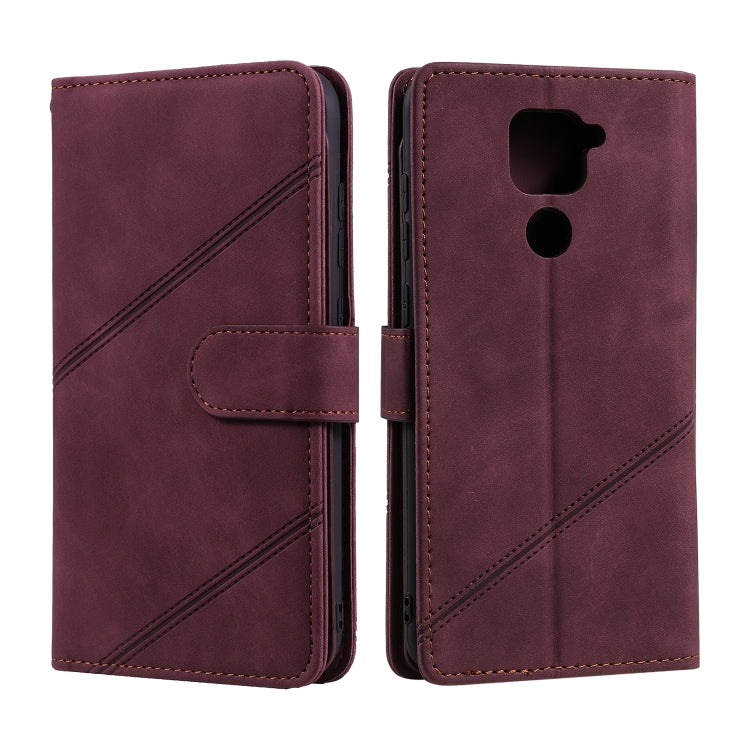 For Xiaomi Redmi Note 9 Skin Feel Business Horizontal Flip PU Leather Case with Holder & Multi-Card Slots & Wallet & Lanyard & Photo Frame