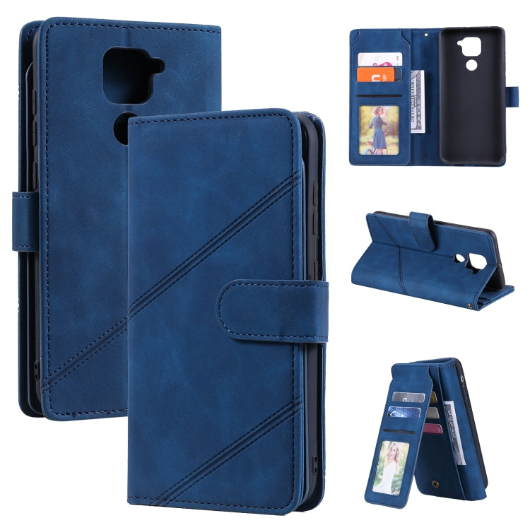 For Xiaomi Redmi Note 9 Skin Feel Business Horizontal Flip PU Leather Case with Holder & Multi-Card Slots & Wallet & Lanyard & Photo Frame