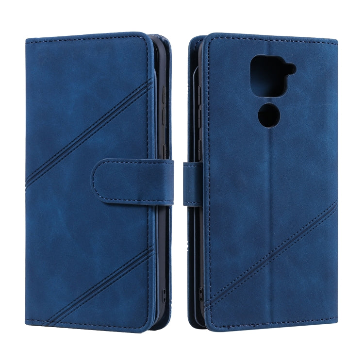 For Xiaomi Redmi Note 9 Skin Feel Business Horizontal Flip PU Leather Case with Holder & Multi-Card Slots & Wallet & Lanyard & Photo Frame