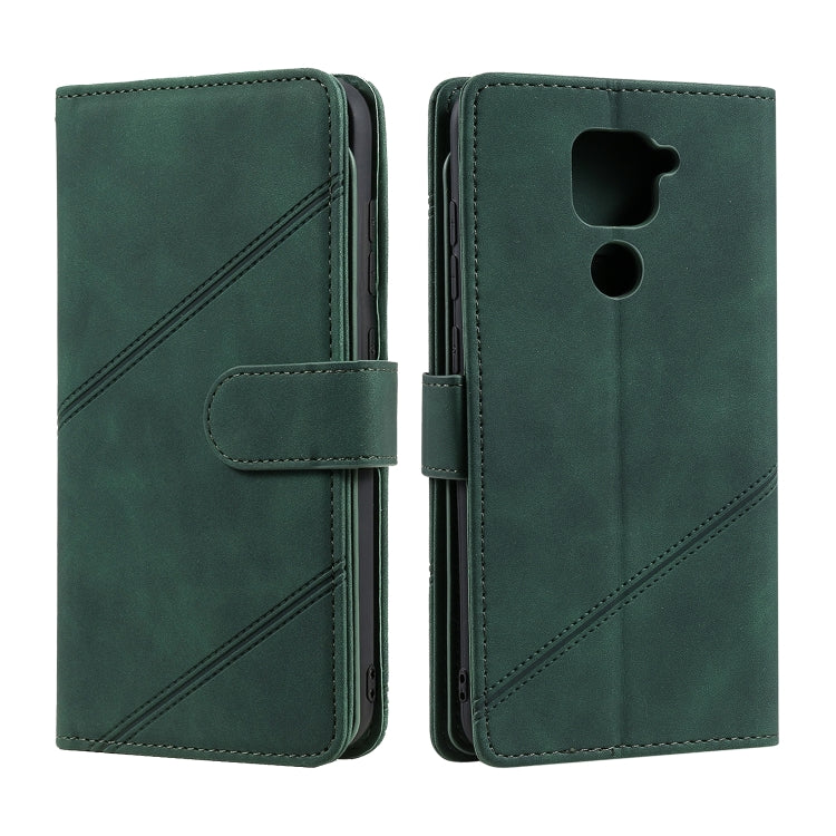 For Xiaomi Redmi Note 9 Skin Feel Business Horizontal Flip PU Leather Case with Holder & Multi-Card Slots & Wallet & Lanyard & Photo Frame