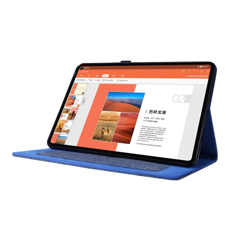 For Huawei MatePad 11 2021 Fabric Texture Horizontal Flip TPU Leather Case with Holder