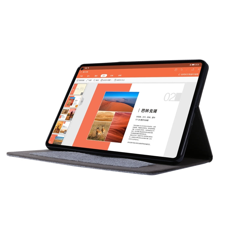 For Huawei MatePad 11 2021 Fabric Texture Horizontal Flip TPU Leather Case with Holder