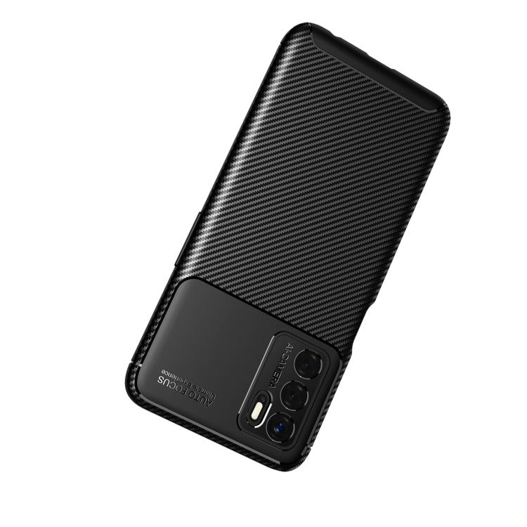For OPPO A16 Carbon Fiber Texture Shockproof TPU Case