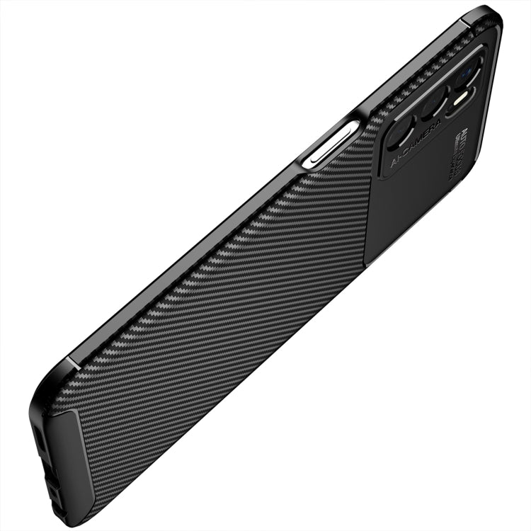 For OPPO A16 Carbon Fiber Texture Shockproof TPU Case