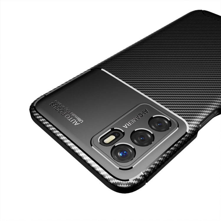 For OPPO A16 Carbon Fiber Texture Shockproof TPU Case