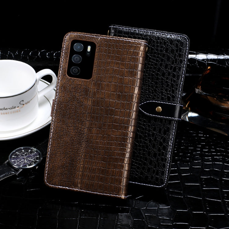 For OPPO A16 / A16s idewei Crocodile Texture Horizontal Flip Leather Case with Holder & Card Slots & Wallet