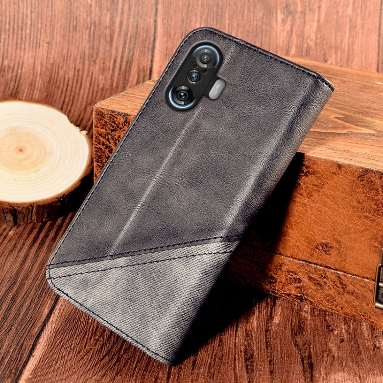 For Xiaomi Poco F3 GT Contrast Color Splicing Retro Texture Horizontal Flip PU Leather Case with Card Slots & Holder & Wallet
