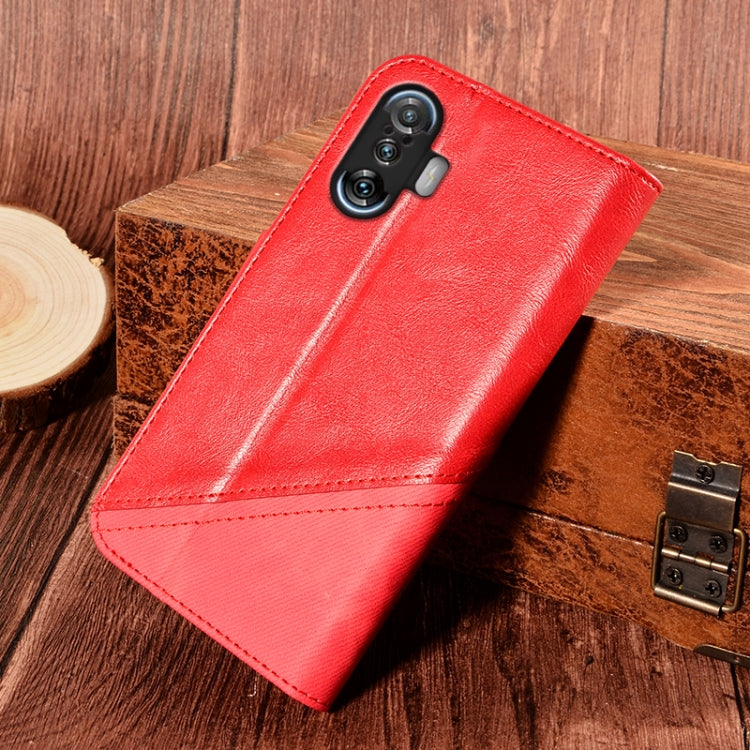 For Xiaomi Poco F3 GT Contrast Color Splicing Retro Texture Horizontal Flip PU Leather Case with Card Slots & Holder & Wallet