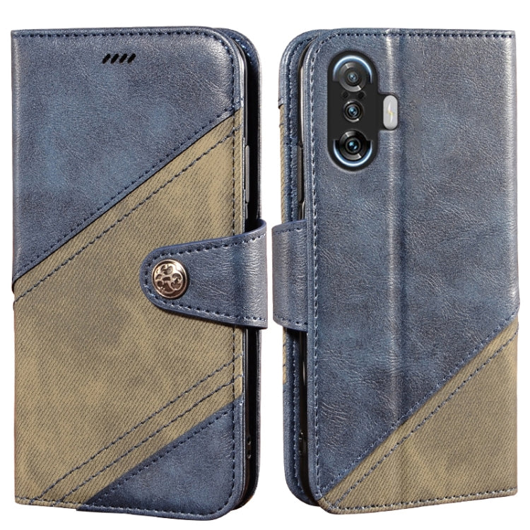 For Xiaomi Poco F3 GT Contrast Color Splicing Retro Texture Horizontal Flip PU Leather Case with Card Slots & Holder & Wallet