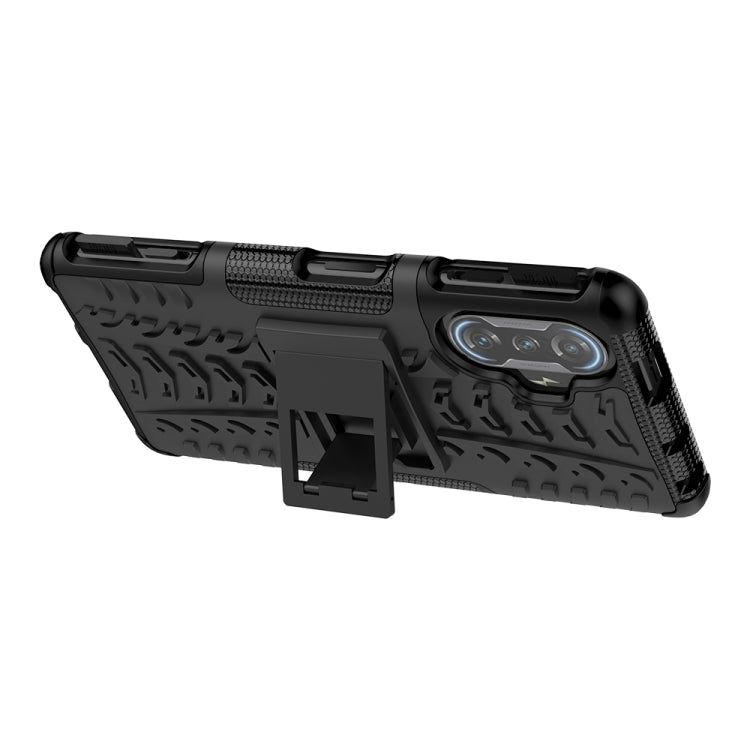 For Xiaomi Redmi K40 Gaming Tire Texture Shockproof TPU+PC Protective Case with Holder