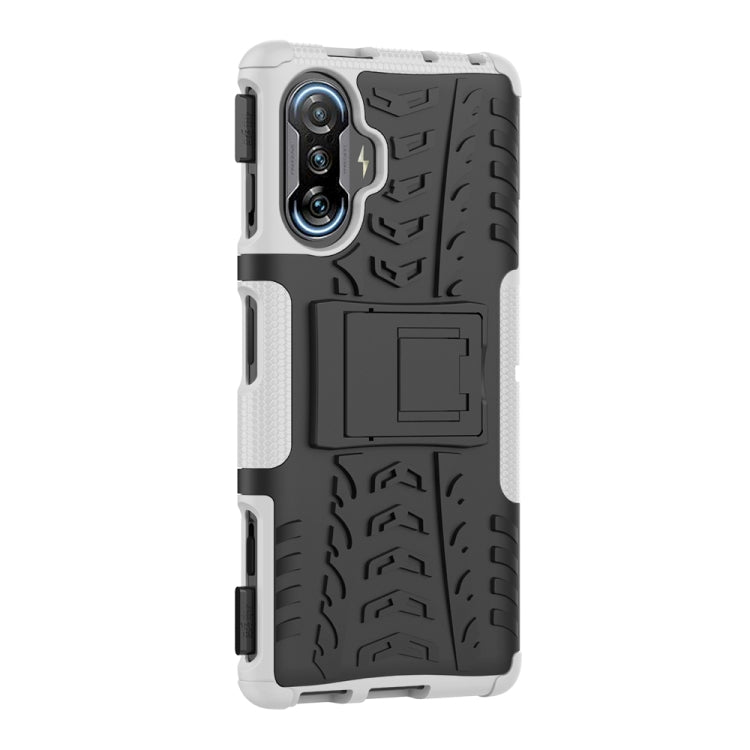 For Xiaomi Redmi K40 Gaming Tire Texture Shockproof TPU+PC Protective Case with Holder