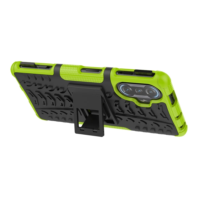 For Xiaomi Redmi K40 Gaming Tire Texture Shockproof TPU+PC Protective Case with Holder