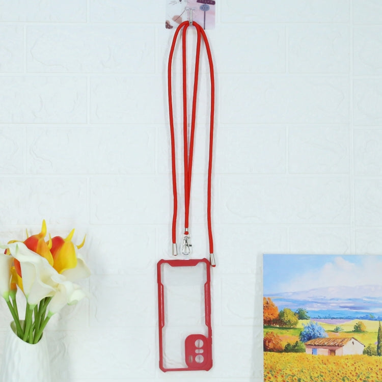 For Xiaomi Redmi K40 CN Version/K40 Pro CN Version/Mi 11i Overseas Version/Poco F3 Acrylic + Color TPU Shockproof Case with Neck Lanyard