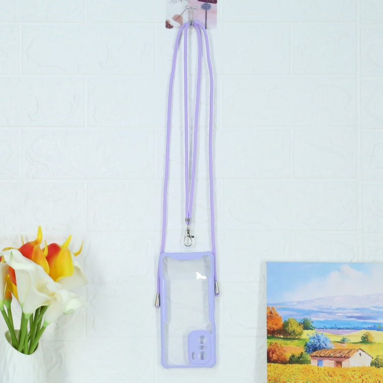 For Xiaomi Redmi K40 CN Version/K40 Pro CN Version/Mi 11i Overseas Version/Poco F3 Acrylic + Color TPU Shockproof Case with Neck Lanyard