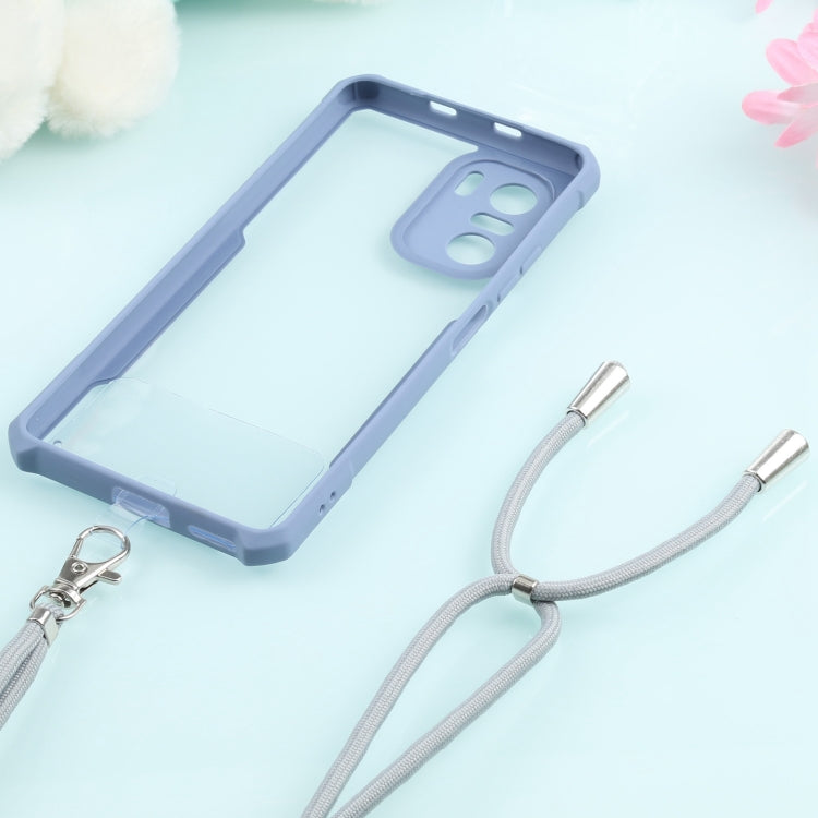 For Xiaomi Redmi K40 CN Version/K40 Pro CN Version/Mi 11i Overseas Version/Poco F3 Acrylic + Color TPU Shockproof Case with Neck Lanyard