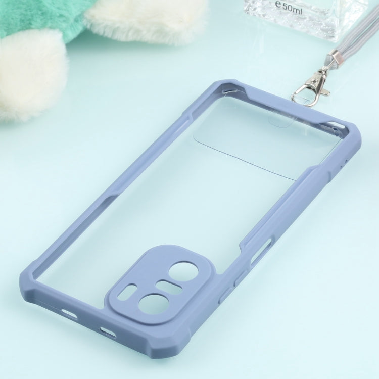 For Xiaomi Redmi K40 CN Version/K40 Pro CN Version/Mi 11i Overseas Version/Poco F3 Acrylic + Color TPU Shockproof Case with Neck Lanyard