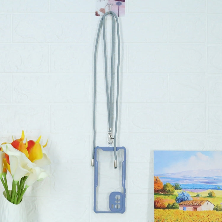 For Xiaomi Redmi K40 CN Version/K40 Pro CN Version/Mi 11i Overseas Version/Poco F3 Acrylic + Color TPU Shockproof Case with Neck Lanyard