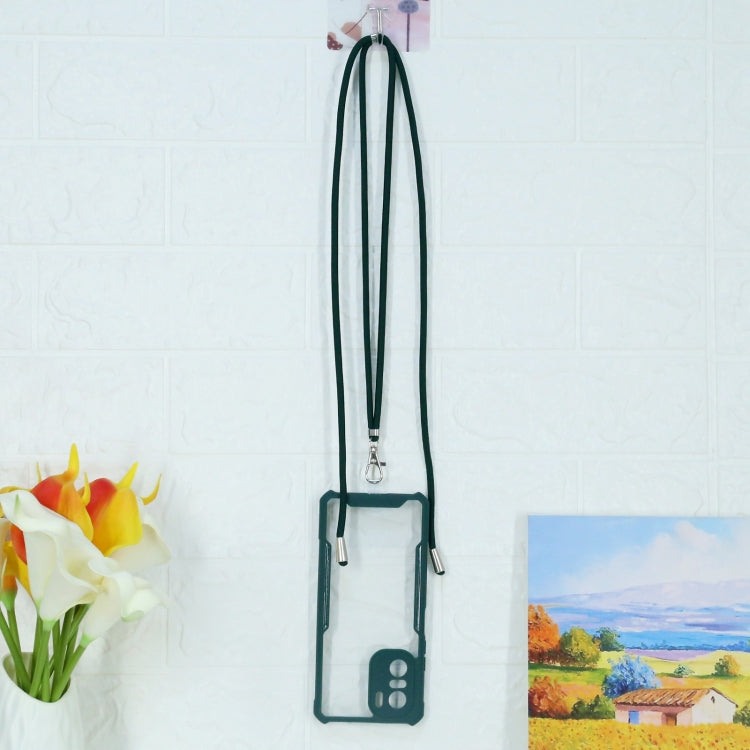 For Xiaomi Redmi K40 CN Version/K40 Pro CN Version/Mi 11i Overseas Version/Poco F3 Acrylic + Color TPU Shockproof Case with Neck Lanyard