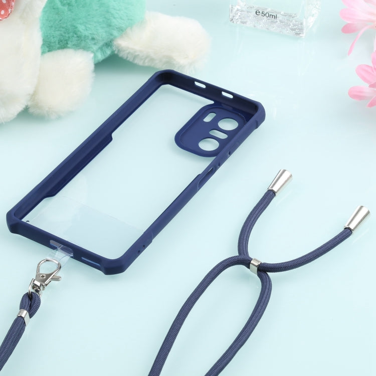 For Xiaomi Redmi K40 CN Version/K40 Pro CN Version/Mi 11i Overseas Version/Poco F3 Acrylic + Color TPU Shockproof Case with Neck Lanyard