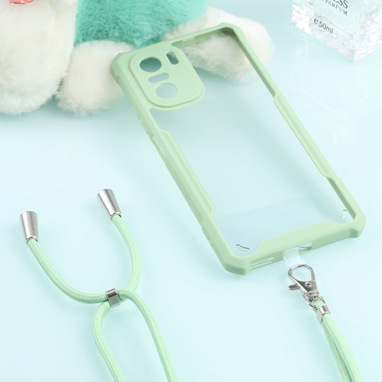 For Xiaomi Redmi K40 CN Version/K40 Pro CN Version/Mi 11i Overseas Version/Poco F3 Acrylic + Color TPU Shockproof Case with Neck Lanyard