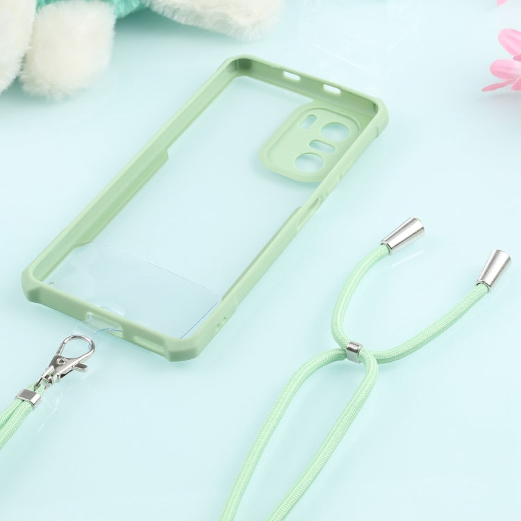For Xiaomi Redmi K40 CN Version/K40 Pro CN Version/Mi 11i Overseas Version/Poco F3 Acrylic + Color TPU Shockproof Case with Neck Lanyard