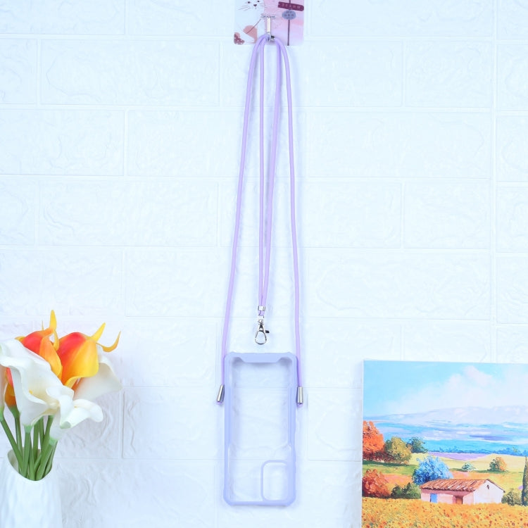 For Xiaomi Redmi Note 10 4G/10S Acrylic + Color TPU Shockproof Case with Neck Lanyard