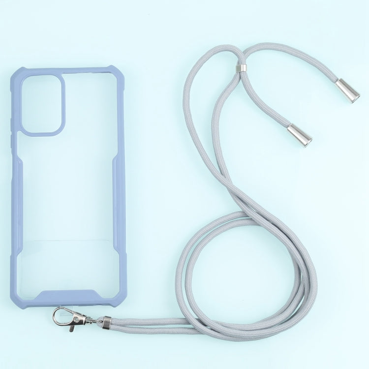 For Xiaomi Redmi Note 10 4G/10S Acrylic + Color TPU Shockproof Case with Neck Lanyard
