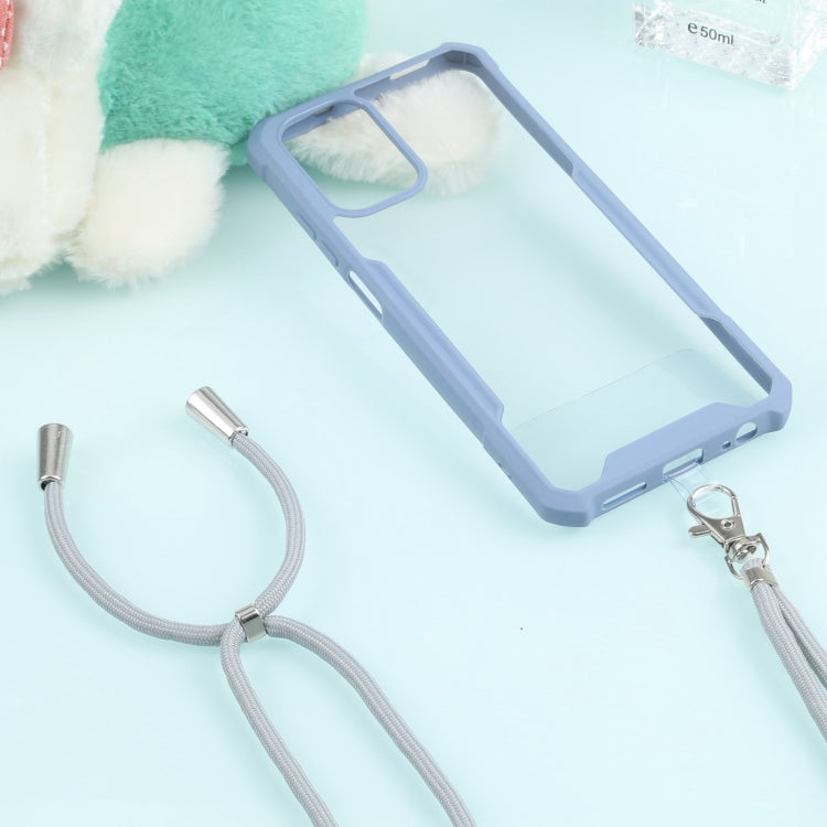 For Xiaomi Redmi Note 10 4G/10S Acrylic + Color TPU Shockproof Case with Neck Lanyard