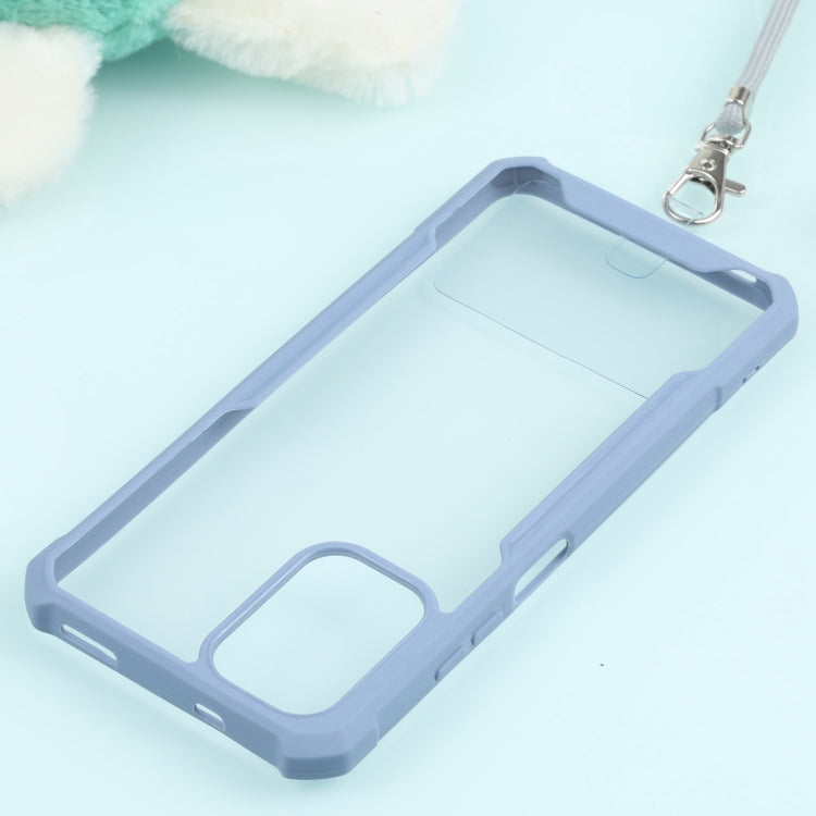 For Xiaomi Redmi Note 10 4G/10S Acrylic + Color TPU Shockproof Case with Neck Lanyard