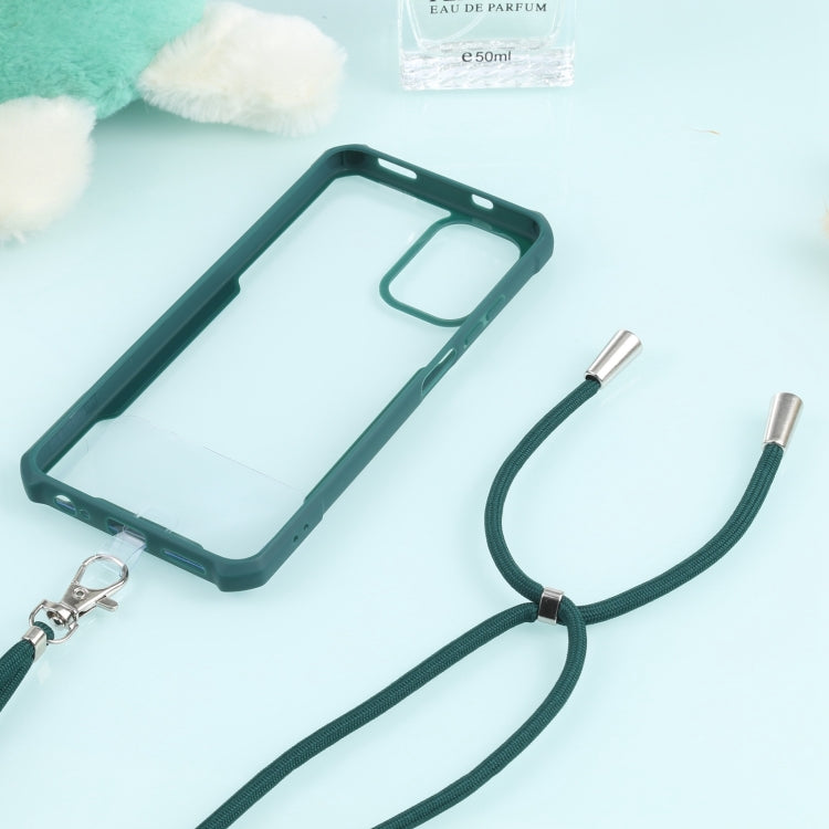 For Xiaomi Redmi Note 10 4G/10S Acrylic + Color TPU Shockproof Case with Neck Lanyard