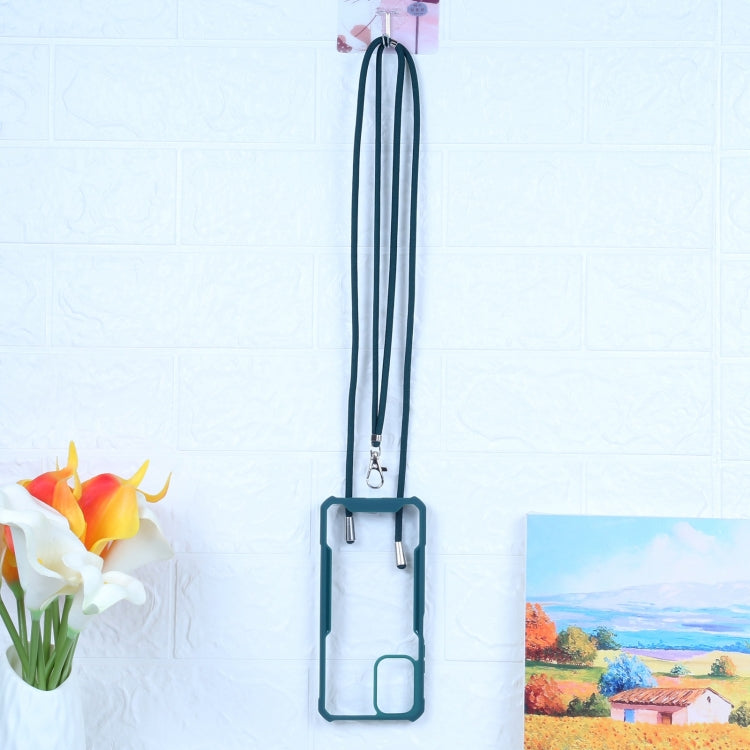 For Xiaomi Redmi Note 10 4G/10S Acrylic + Color TPU Shockproof Case with Neck Lanyard