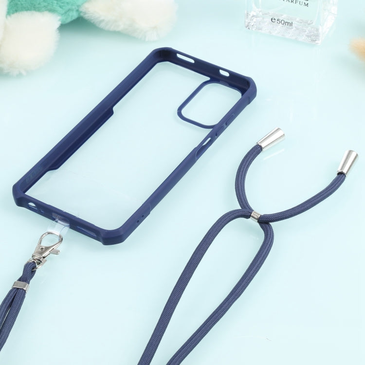 For Xiaomi Redmi Note 10 4G/10S Acrylic + Color TPU Shockproof Case with Neck Lanyard