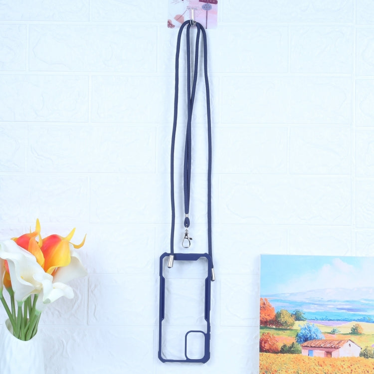 For Xiaomi Redmi Note 10 4G/10S Acrylic + Color TPU Shockproof Case with Neck Lanyard