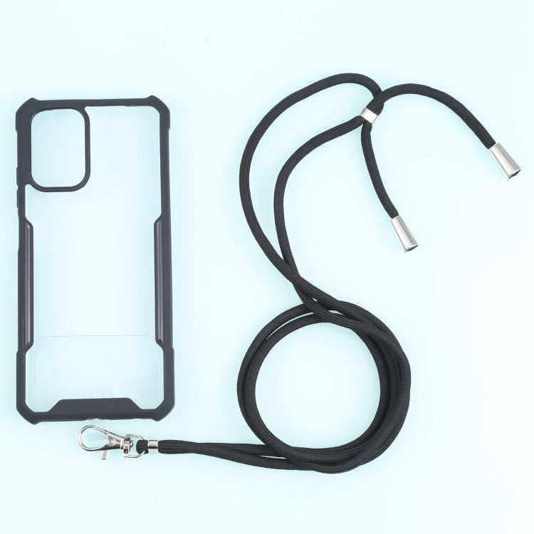 For Xiaomi Redmi Note 10 4G/10S Acrylic + Color TPU Shockproof Case with Neck Lanyard
