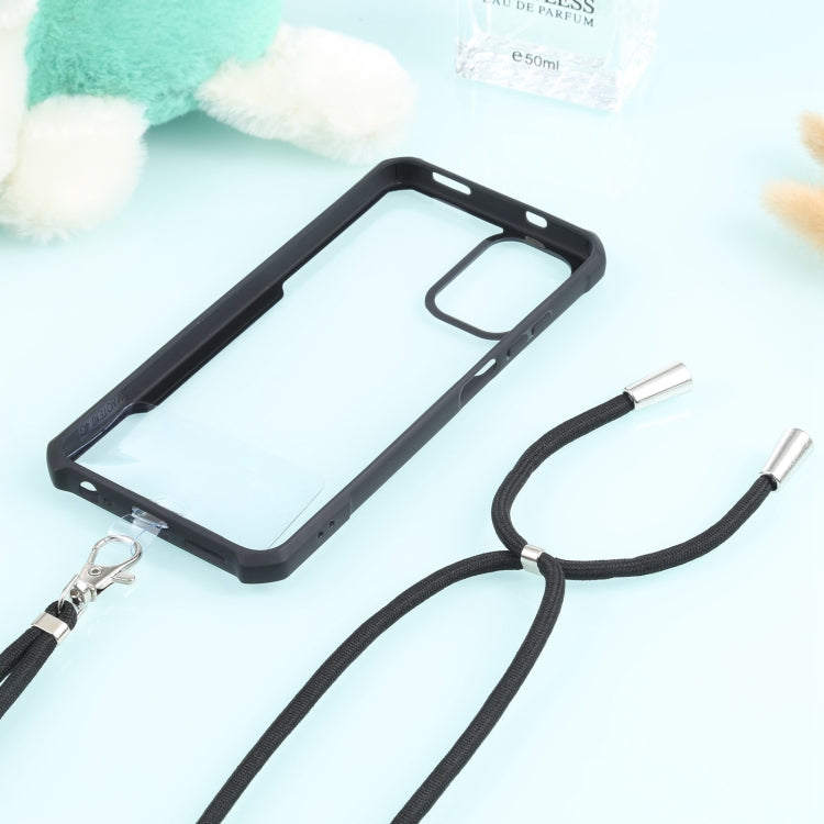 For Xiaomi Redmi Note 10 4G/10S Acrylic + Color TPU Shockproof Case with Neck Lanyard