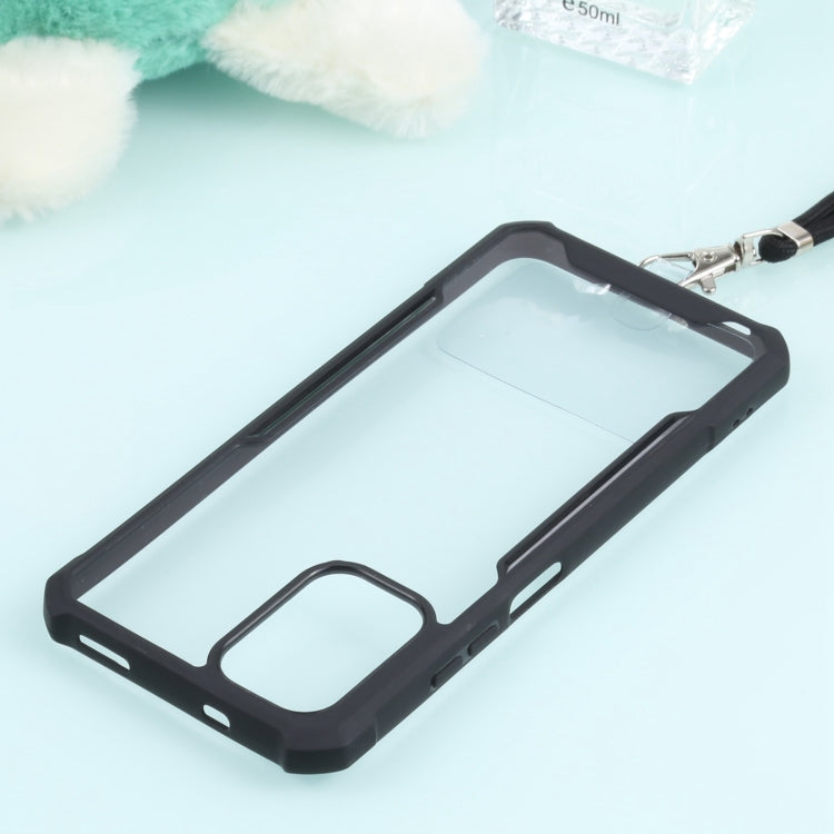 For Xiaomi Redmi Note 10 4G/10S Acrylic + Color TPU Shockproof Case with Neck Lanyard