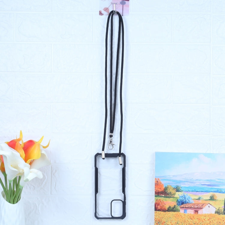 For Xiaomi Redmi Note 10 4G/10S Acrylic + Color TPU Shockproof Case with Neck Lanyard