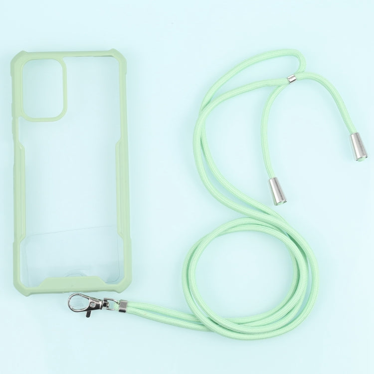 For Xiaomi Redmi Note 10 4G/10S Acrylic + Color TPU Shockproof Case with Neck Lanyard