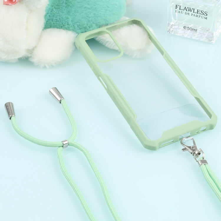 For Xiaomi Redmi Note 10 4G/10S Acrylic + Color TPU Shockproof Case with Neck Lanyard
