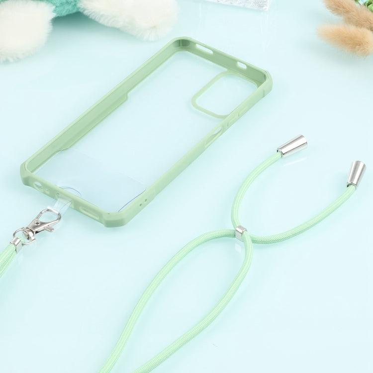 For Xiaomi Redmi Note 10 4G/10S Acrylic + Color TPU Shockproof Case with Neck Lanyard