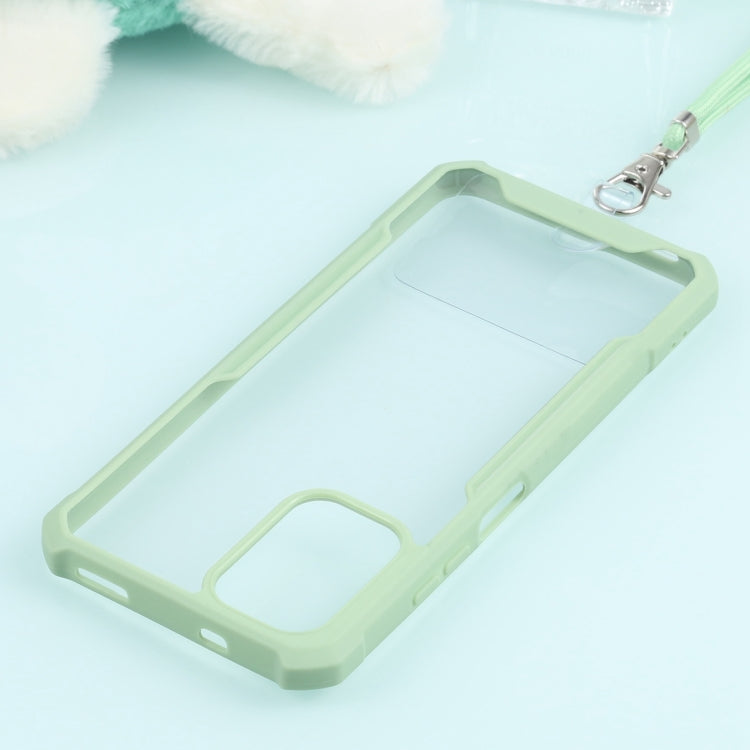 For Xiaomi Redmi Note 10 4G/10S Acrylic + Color TPU Shockproof Case with Neck Lanyard