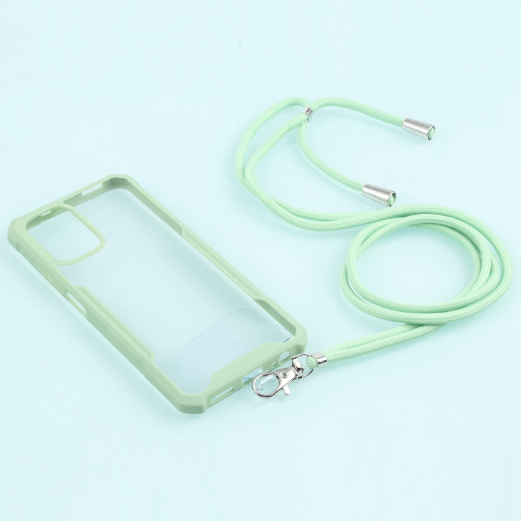 For Xiaomi Redmi Note 10 4G/10S Acrylic + Color TPU Shockproof Case with Neck Lanyard