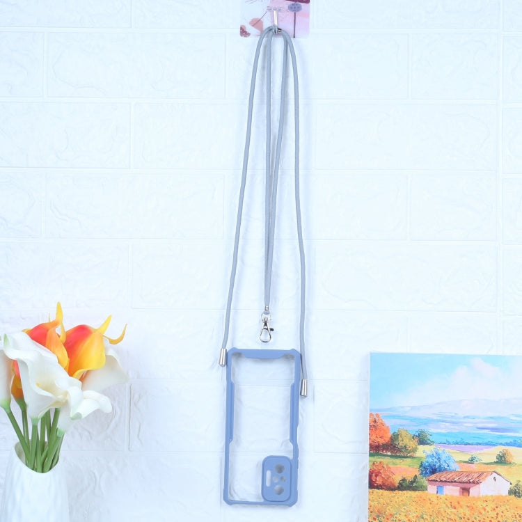 For Xiaomi Redmi Note 10 Pro Max Acrylic + Color TPU Shockproof Case with Neck Lanyard